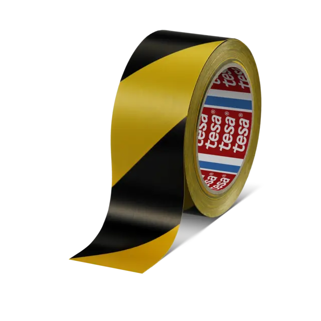TESA 60760 Varseltape gul-svart 33m 500mm bred 