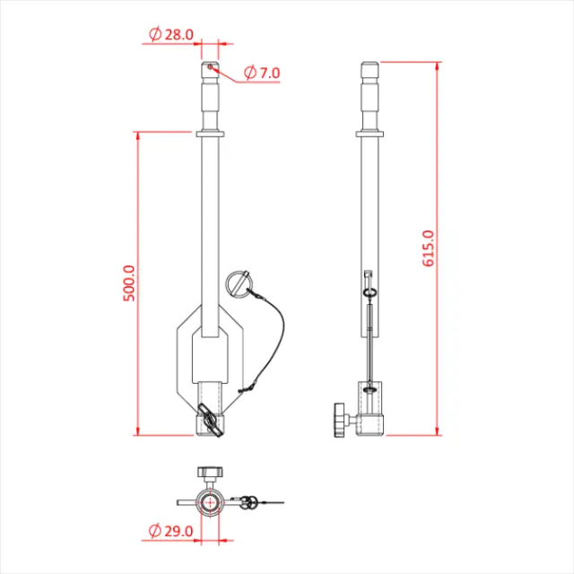 Doughty T45400 Double Ended Drop Arm (500mm) 