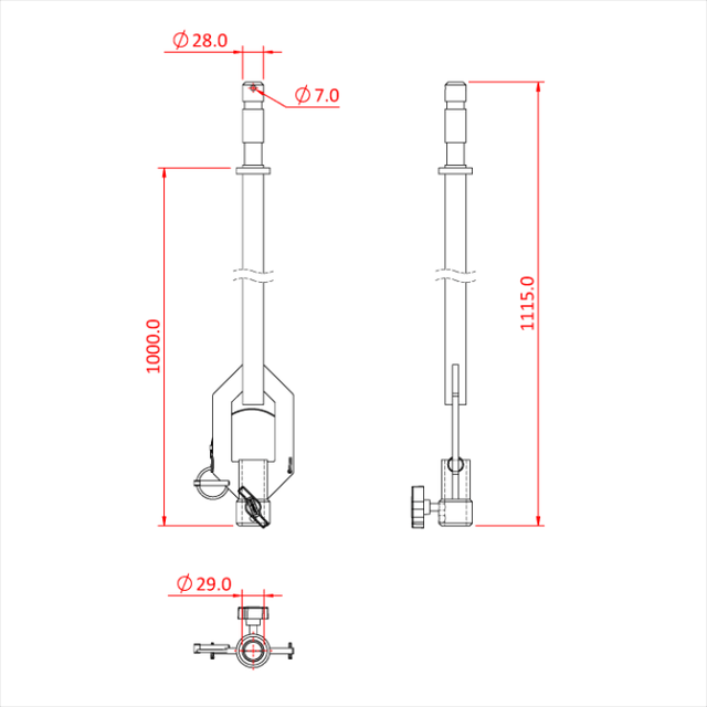 Doughty T45500 Double Ended Drop Arm (1 Metre) 
