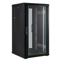 LinkIT Nettverksskap 22U Svart B600xD600xH1166, Glass - Perforert