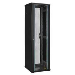 LinkIT Nettverksskap 42U Svart B600xD600xH2055, Glass - Perforert