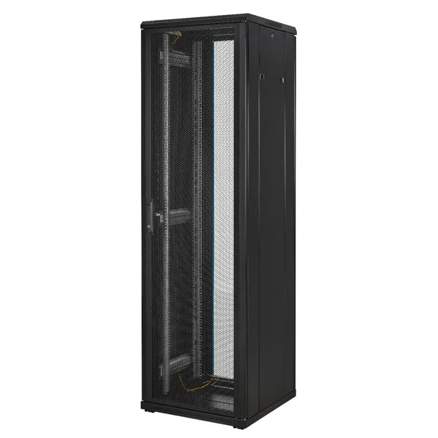LinkIT Nettverksskap 42U Svart B600xD600xH2055, Glass - Perforert 