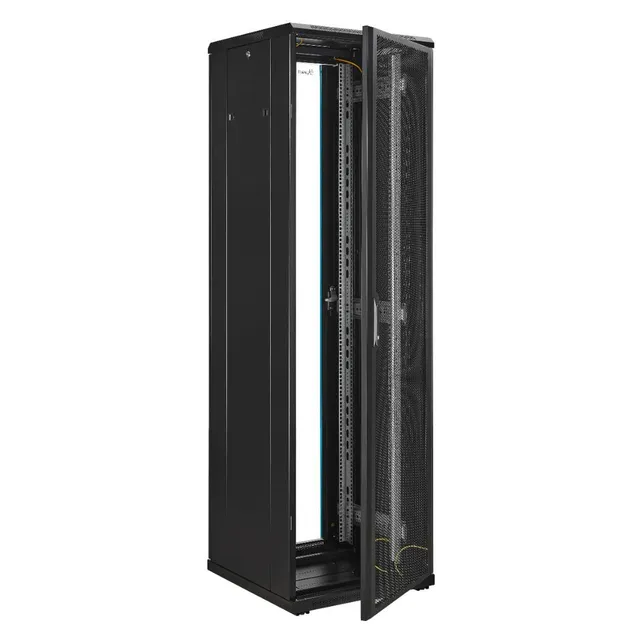 LinkIT Nettverksskap 42U Svart B600xD600xH2055, Glass - Perforert 
