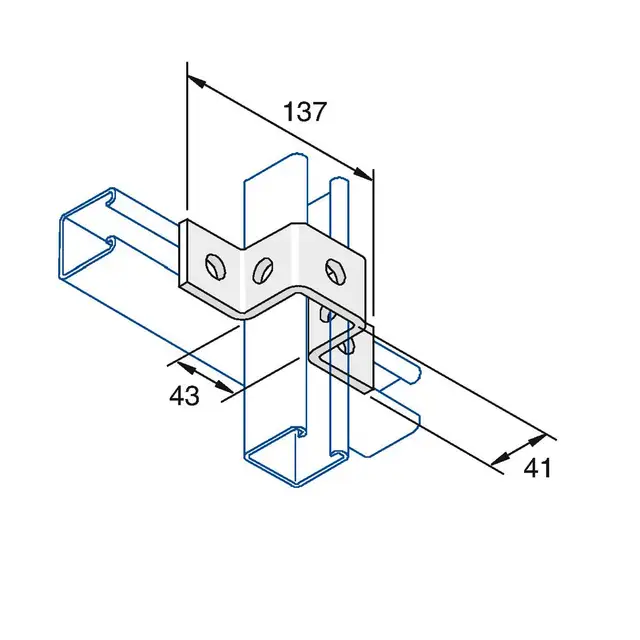 UnistrutP 1047 VG ,U-beslag 